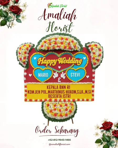 Papan Bunga Pernikahan Temon Wetan